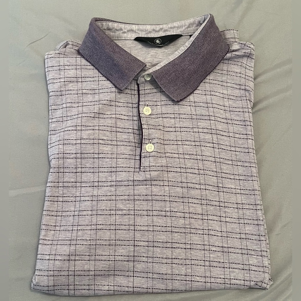 Hart Schaffner Marx Mens Performance Polo Shirt Sz.L/Light Purple /Athletic